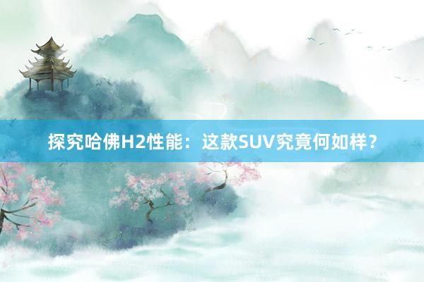 探究哈佛H2性能：这款SUV究竟何如样？